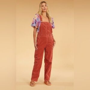 Billabong X Salty Blonde Corduroy Overalls